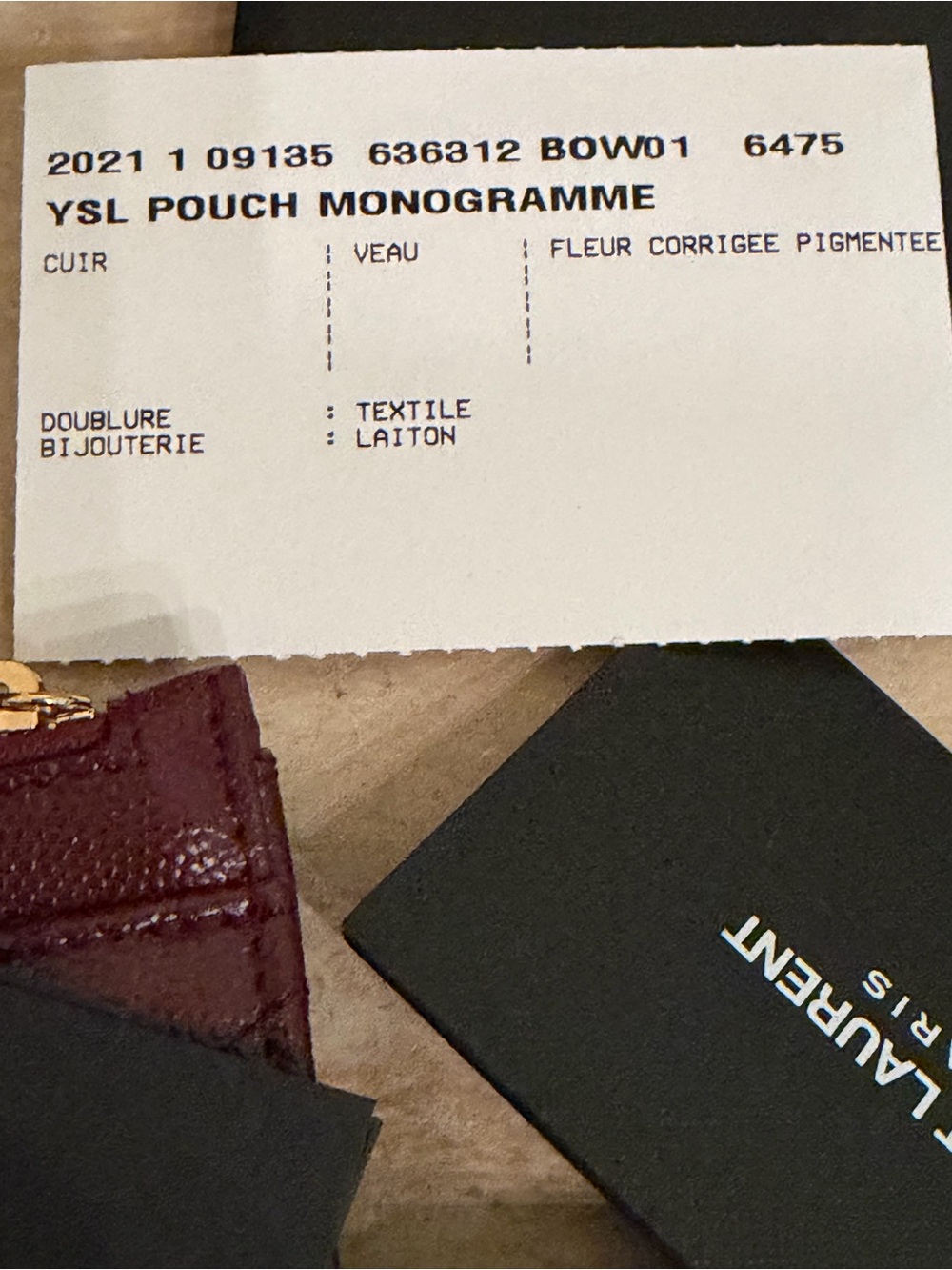YSL Cassandra wallet / pouch NWT full set - Picture 4 of 5